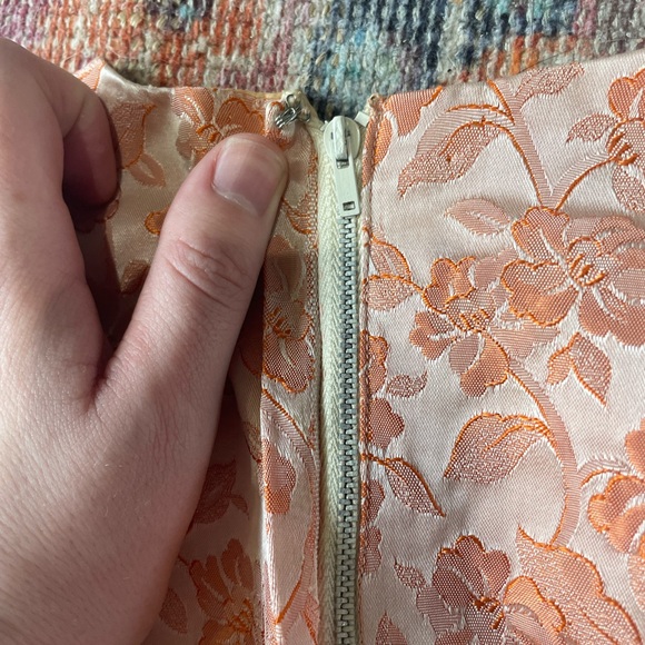 60s floral brocade handmade dress - Picture 7 of 7